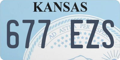 KS license plate 677EZS