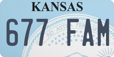 KS license plate 677FAM