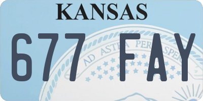 KS license plate 677FAY
