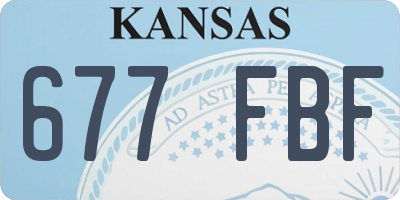 KS license plate 677FBF