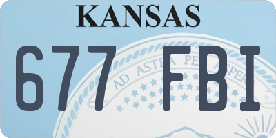 KS license plate 677FBI