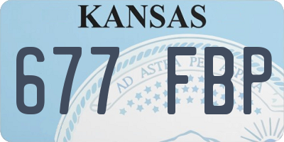 KS license plate 677FBP