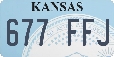 KS license plate 677FFJ