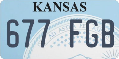 KS license plate 677FGB