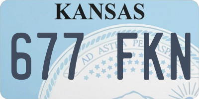 KS license plate 677FKN