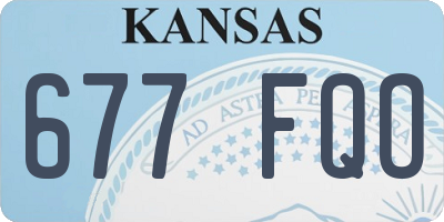 KS license plate 677FQO
