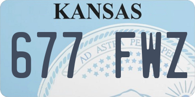 KS license plate 677FWZ