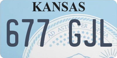 KS license plate 677GJL