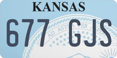 KS license plate 677GJS
