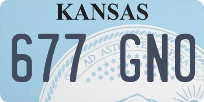 KS license plate 677GNO