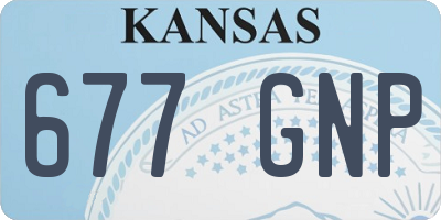 KS license plate 677GNP