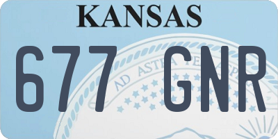 KS license plate 677GNR