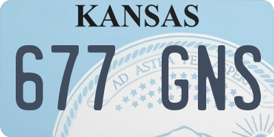 KS license plate 677GNS