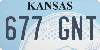 KS license plate 677GNT
