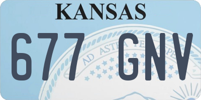 KS license plate 677GNV