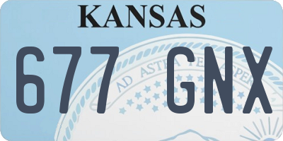 KS license plate 677GNX