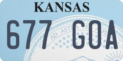 KS license plate 677GOA