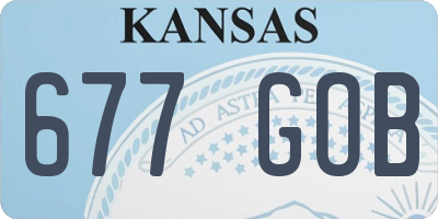 KS license plate 677GOB