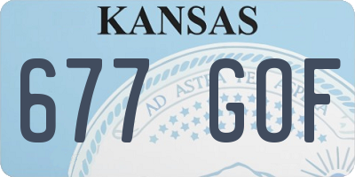 KS license plate 677GOF