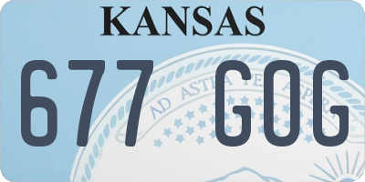 KS license plate 677GOG