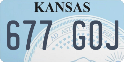 KS license plate 677GOJ