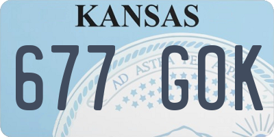 KS license plate 677GOK
