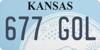 KS license plate 677GOL