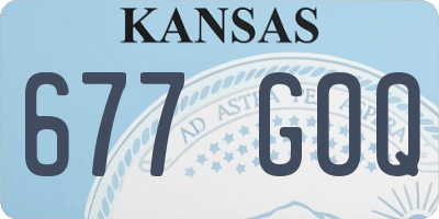 KS license plate 677GOQ