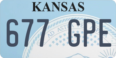 KS license plate 677GPE