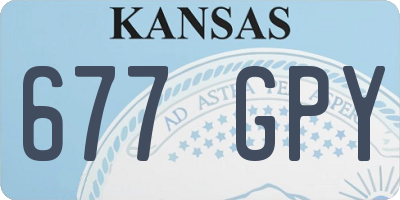 KS license plate 677GPY