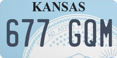 KS license plate 677GQM