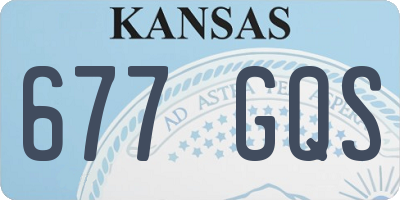 KS license plate 677GQS