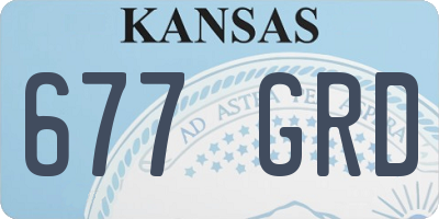 KS license plate 677GRD