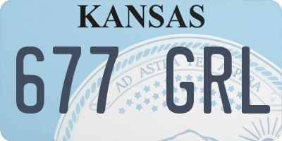 KS license plate 677GRL