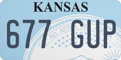 KS license plate 677GUP