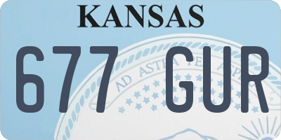KS license plate 677GUR