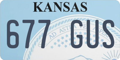 KS license plate 677GUS