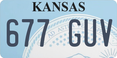 KS license plate 677GUV