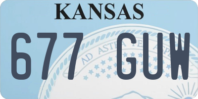 KS license plate 677GUW