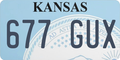 KS license plate 677GUX