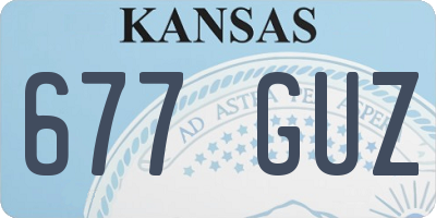 KS license plate 677GUZ