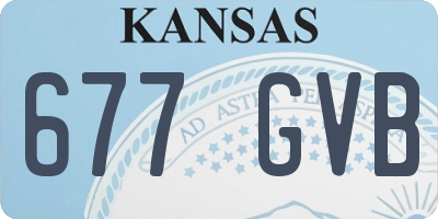 KS license plate 677GVB
