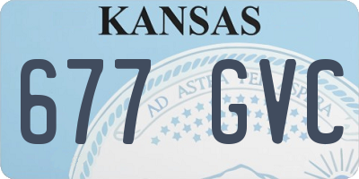KS license plate 677GVC