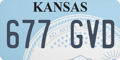 KS license plate 677GVD