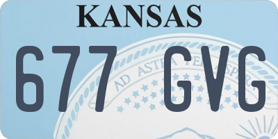 KS license plate 677GVG