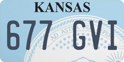 KS license plate 677GVI