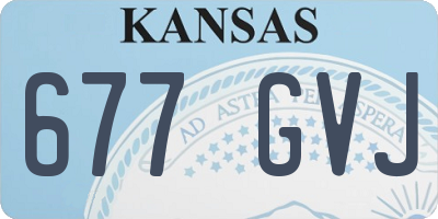 KS license plate 677GVJ