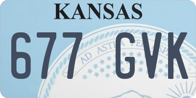 KS license plate 677GVK