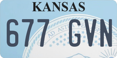 KS license plate 677GVN