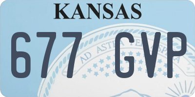 KS license plate 677GVP